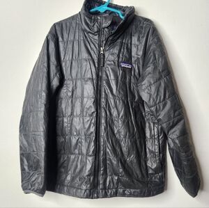Patagonia Kids Nano‎ Puff Black Jacket Size 7 8 Small